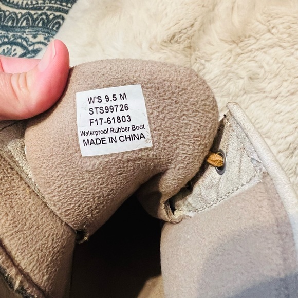 Sperry Saltwater Crunch Duck Rain Boots Gold / Ivory sts99726 Women's US 9.5 - Picture 7 of 13
